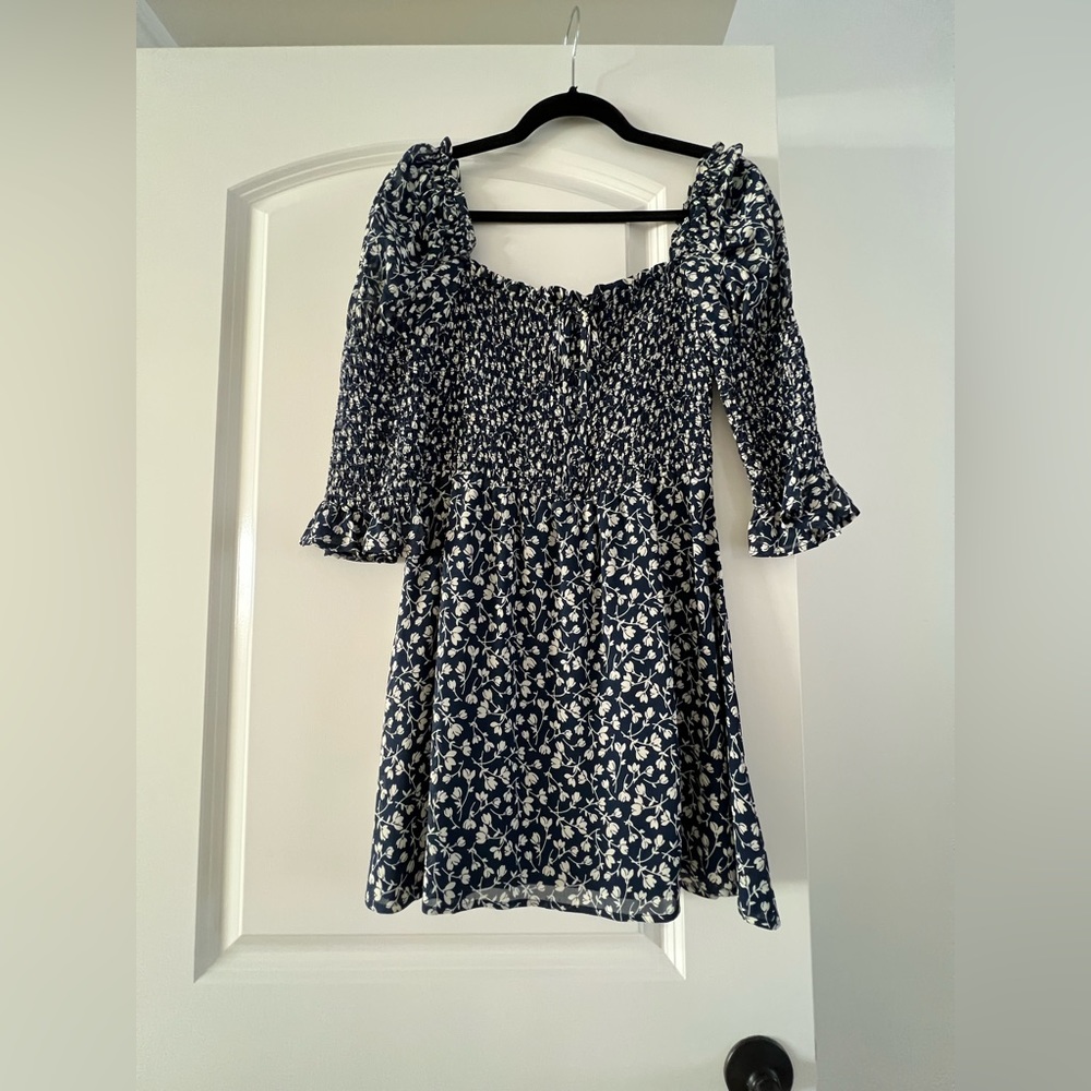 Reformation ‘Lou Lou dress’ in navy floral, size small